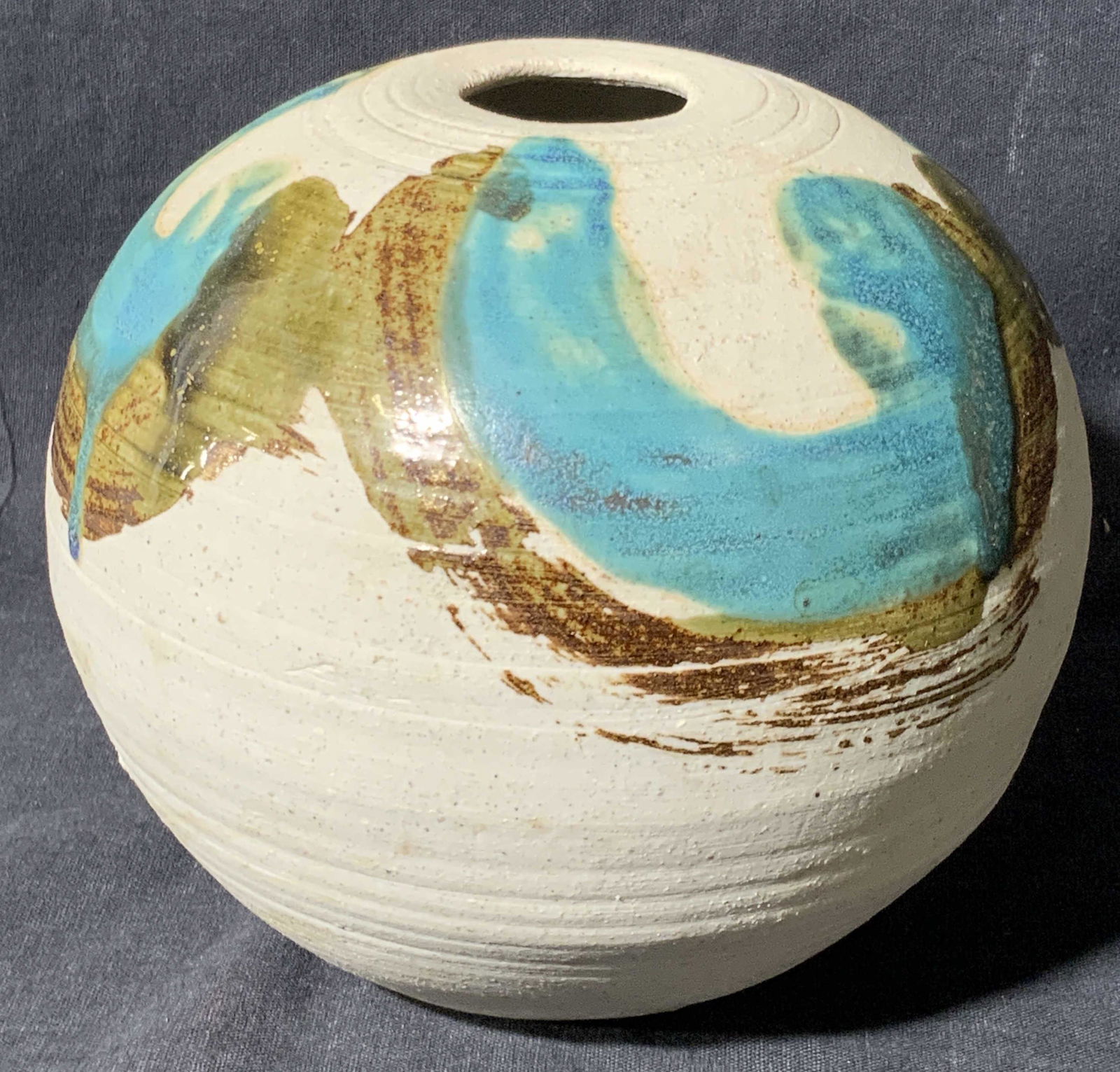 Vintage Signed Artisan Pottery Vessel (1 of 9)