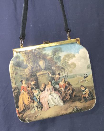 Vntg TANO OF MADRID Romantic Scene Ladies Purse (1 of 11)