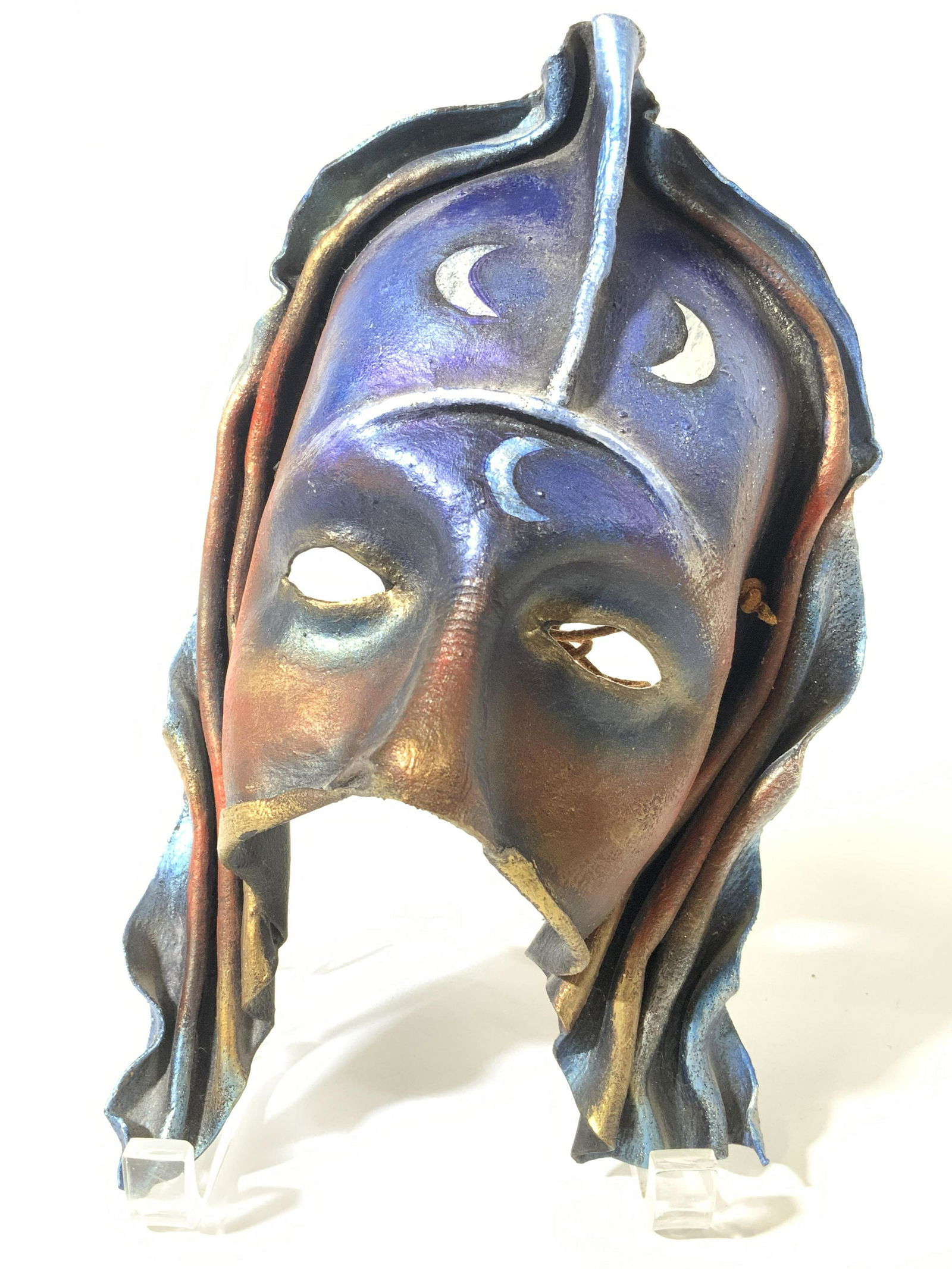 Vintage Painted Leather Costume Mask (1 of 7)