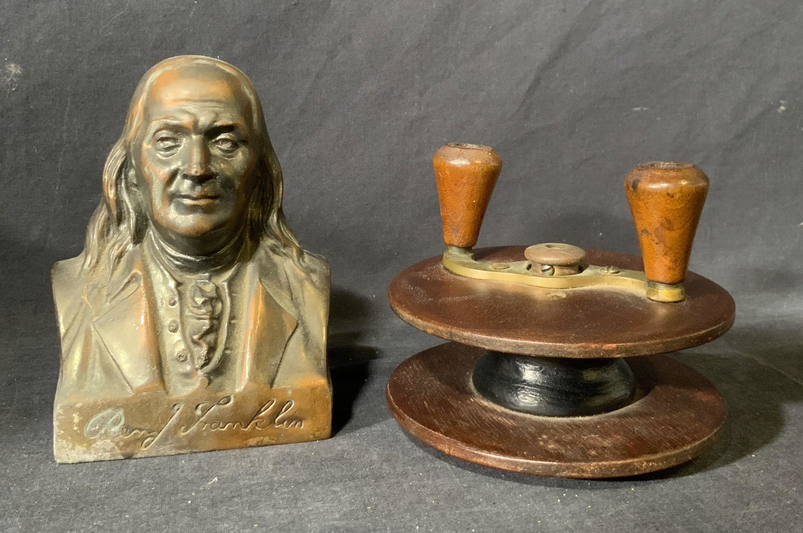 Lot 2 Fishing Reel and Coin Bank (1 of 5)