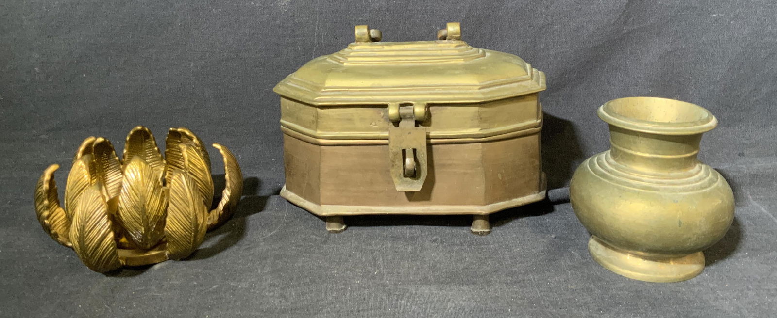 Lot 3 Brass and Bronze Home Accessories (1 of 5)