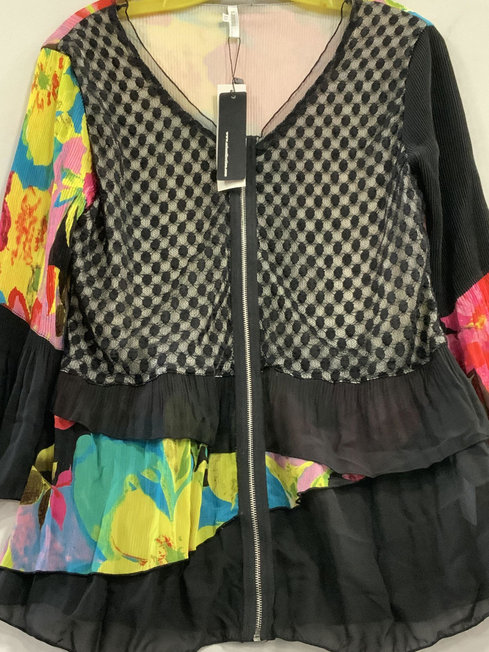 LINDI Zipper Blouse, NWT, XS (1 of 5)