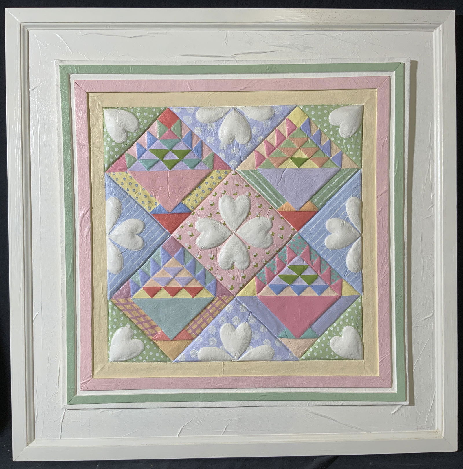 JUDY Quilt Motif Mixed Media Artwork (1 of 8)