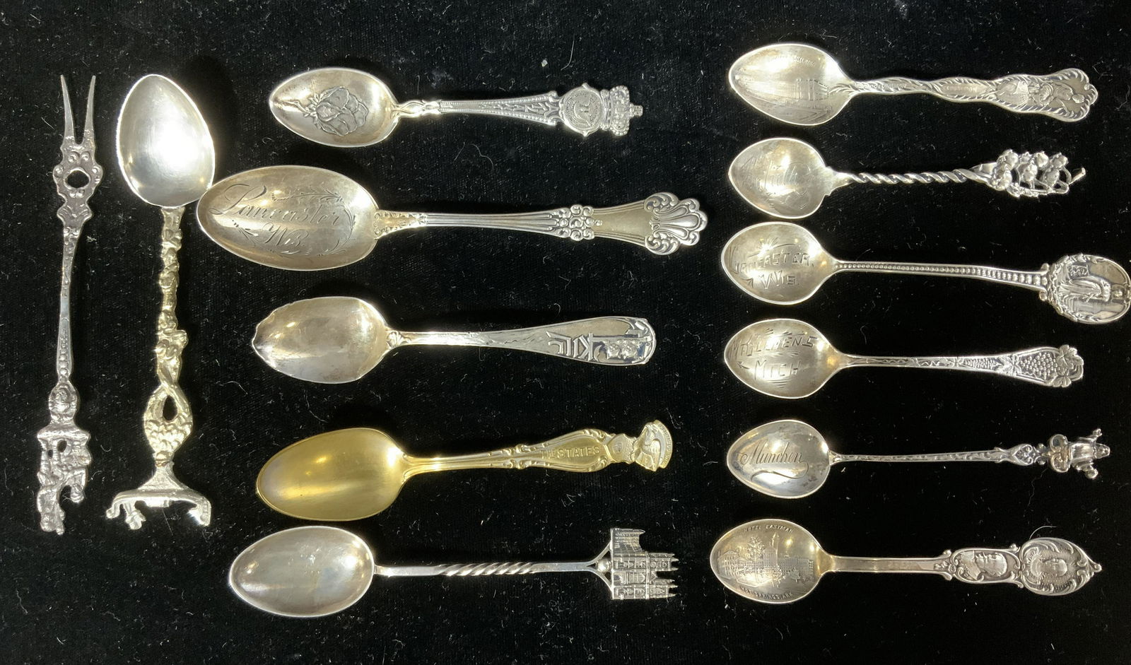 Group Lot Vintage Spoons, Sterling and more (1 of 7)