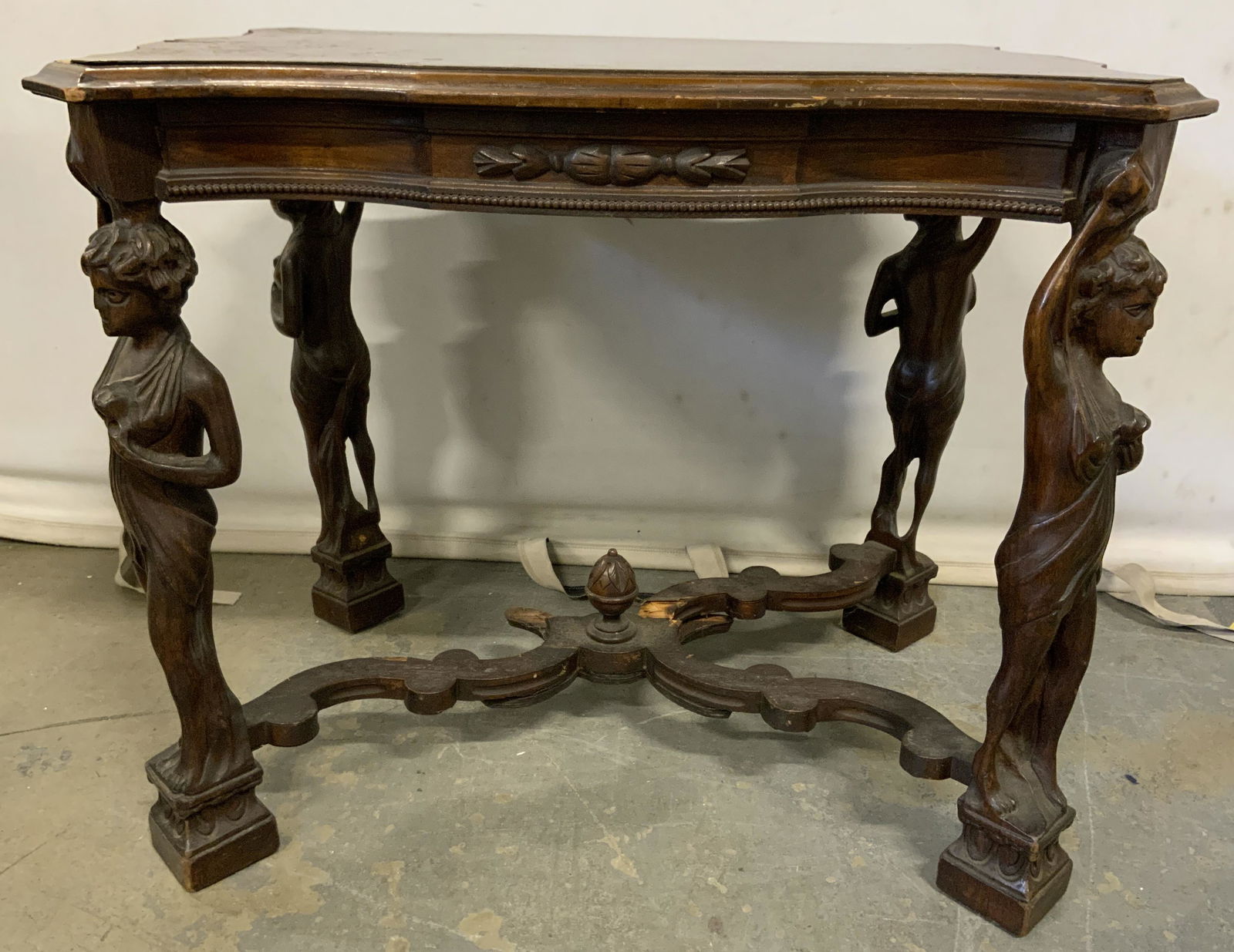 Antique Carved Wooden Side Table (1 of 14)