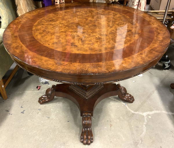 Vintage Carved Wooden Parquetry Pedestal Table Nov 10, 2021 The