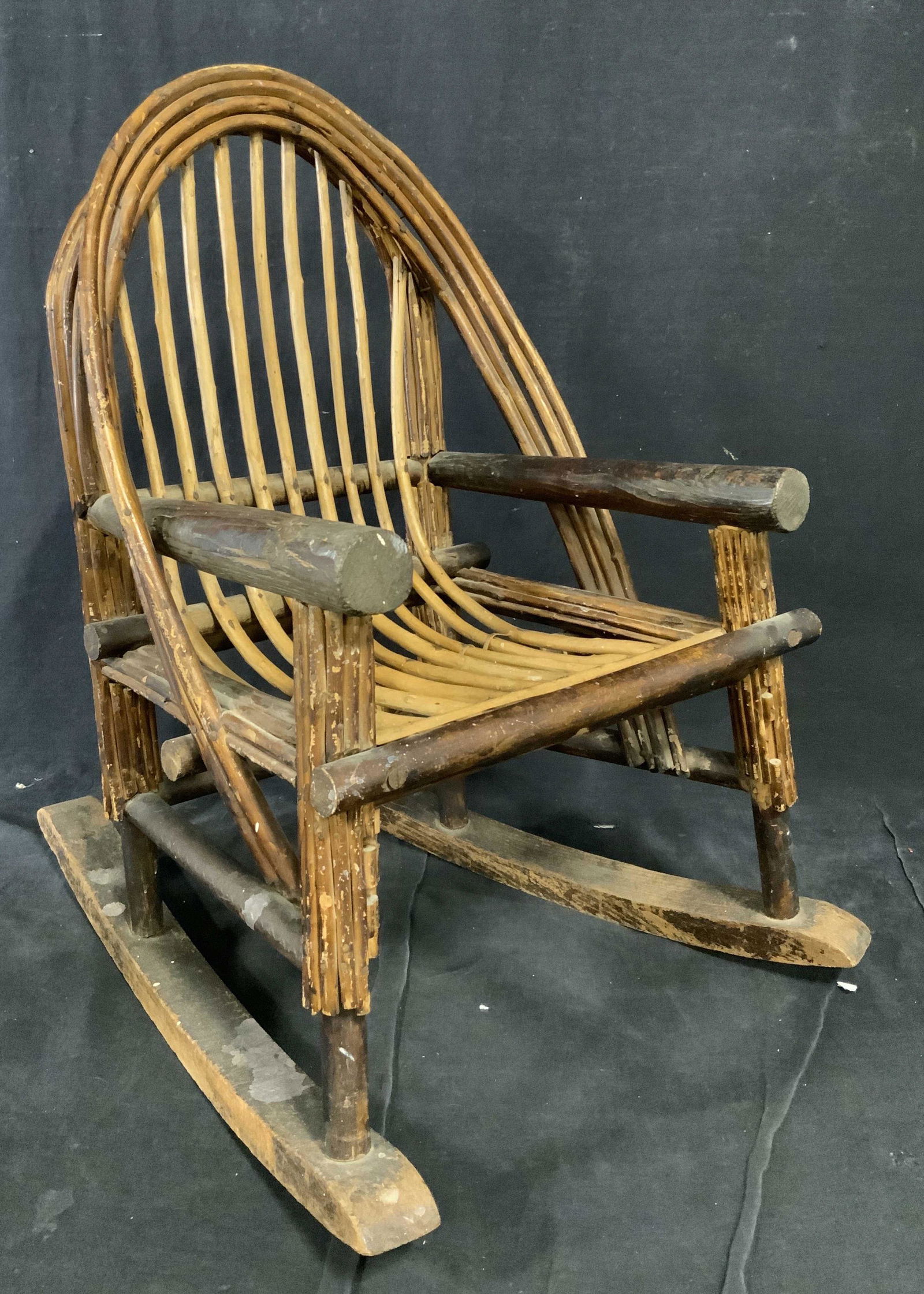 Antique Bent Wood Child's Rocking Chair (1 of 13)