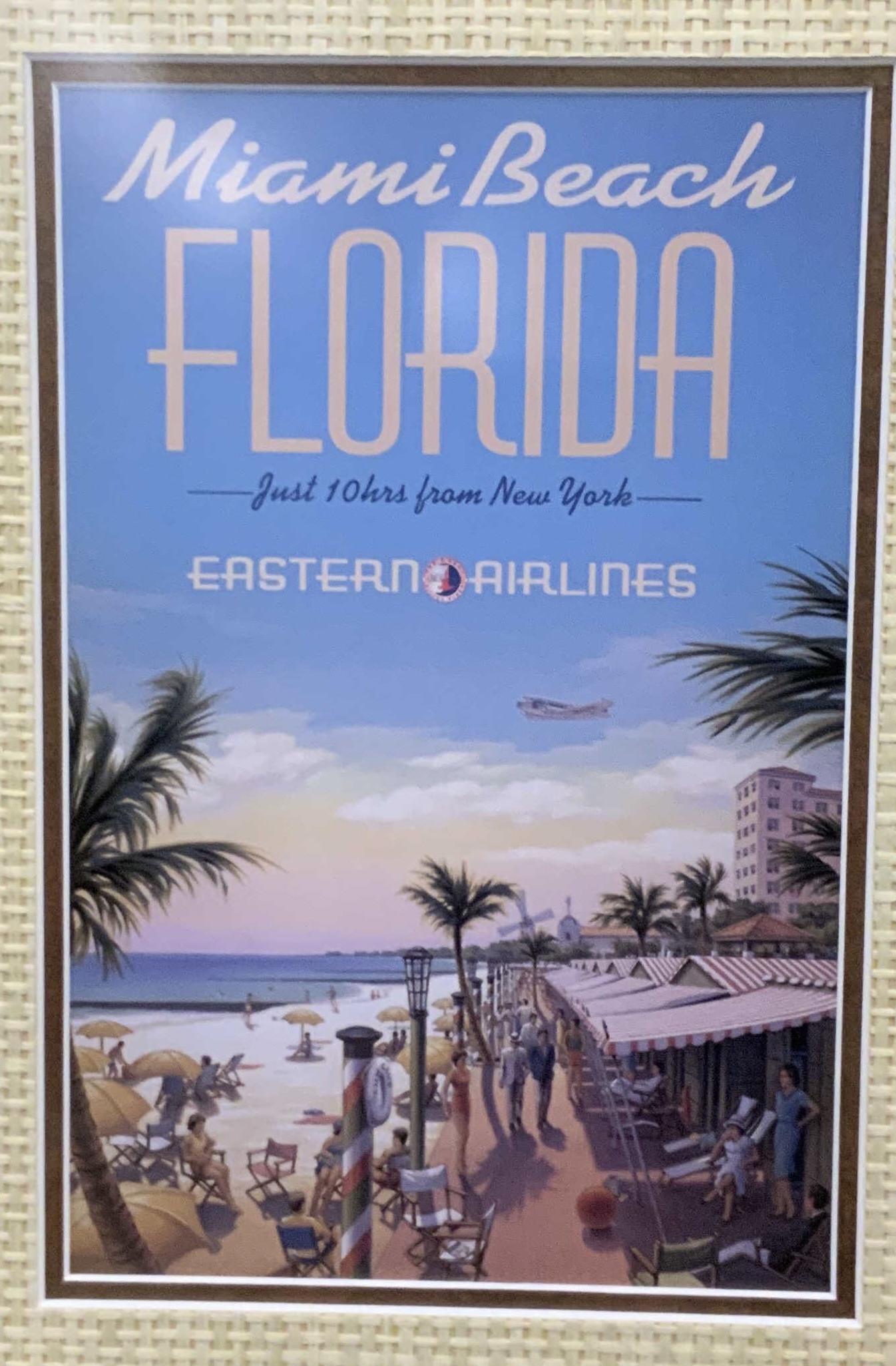 Vintage Miami Beach Eastern Airlines Lith Travel (1 of 6)