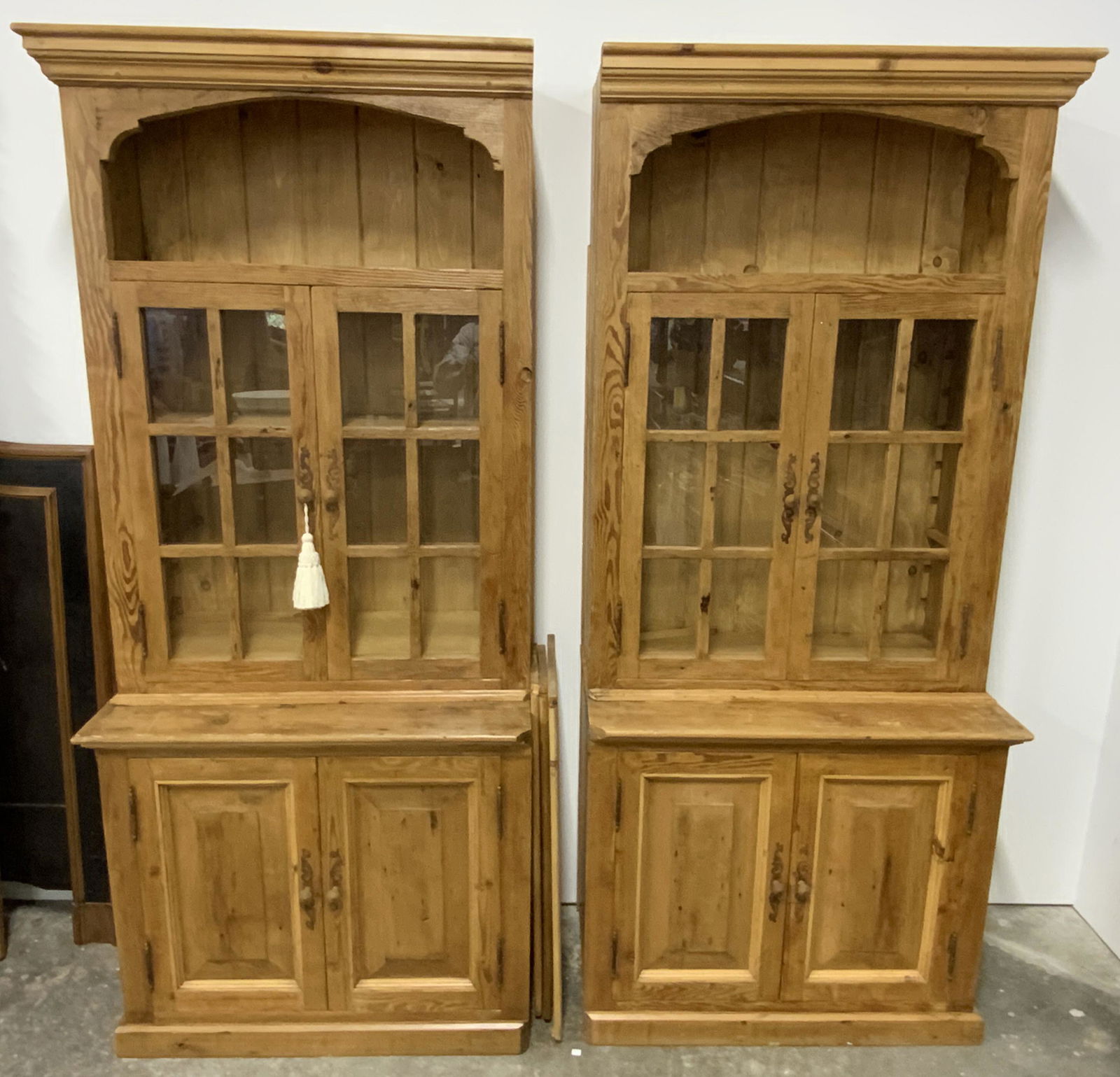Pair Vintage Custom Pine Hutches (1 of 7)
