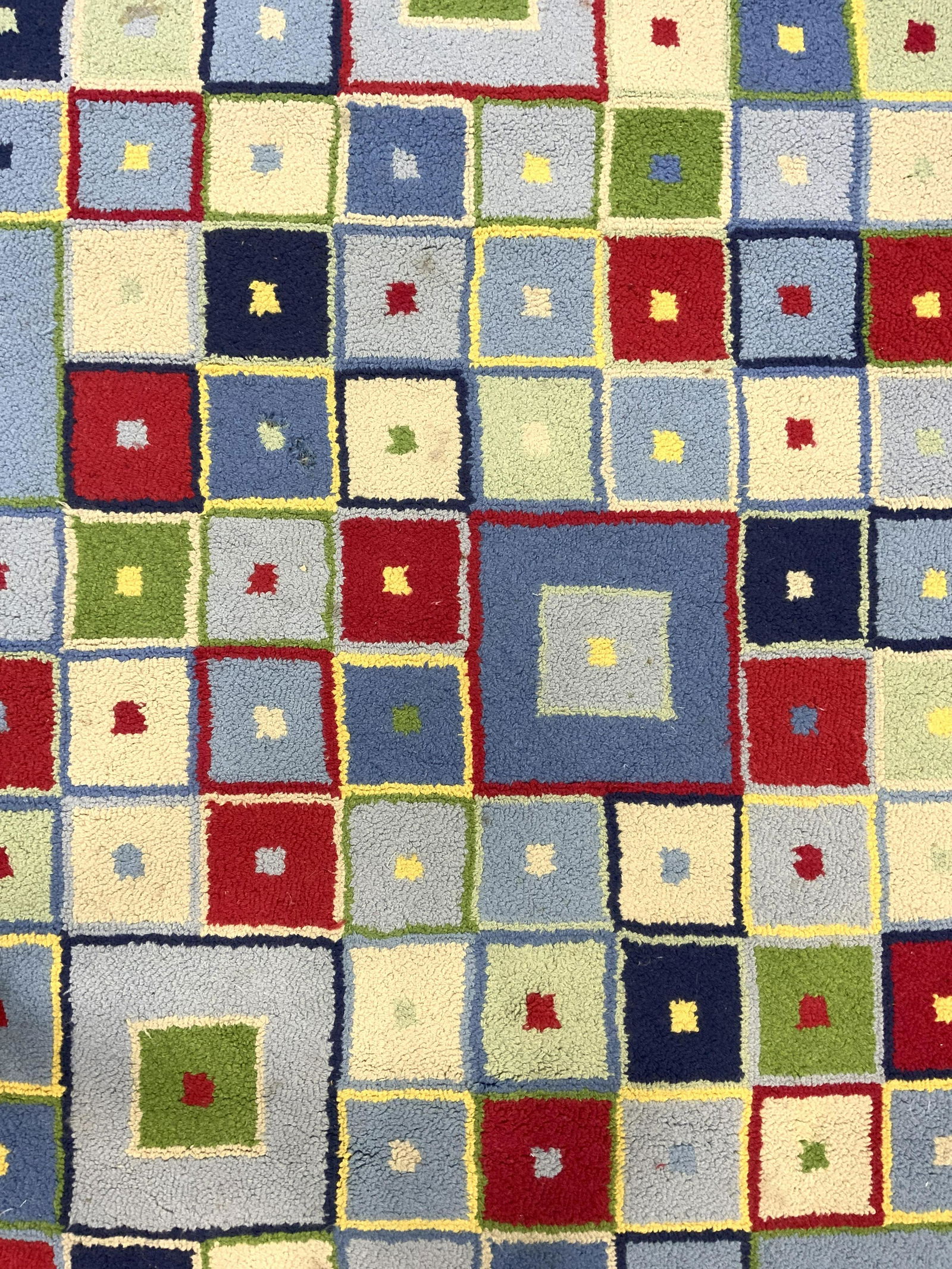 POTTERY BARN Geometrically Detailed Wool Rug (1 of 10)