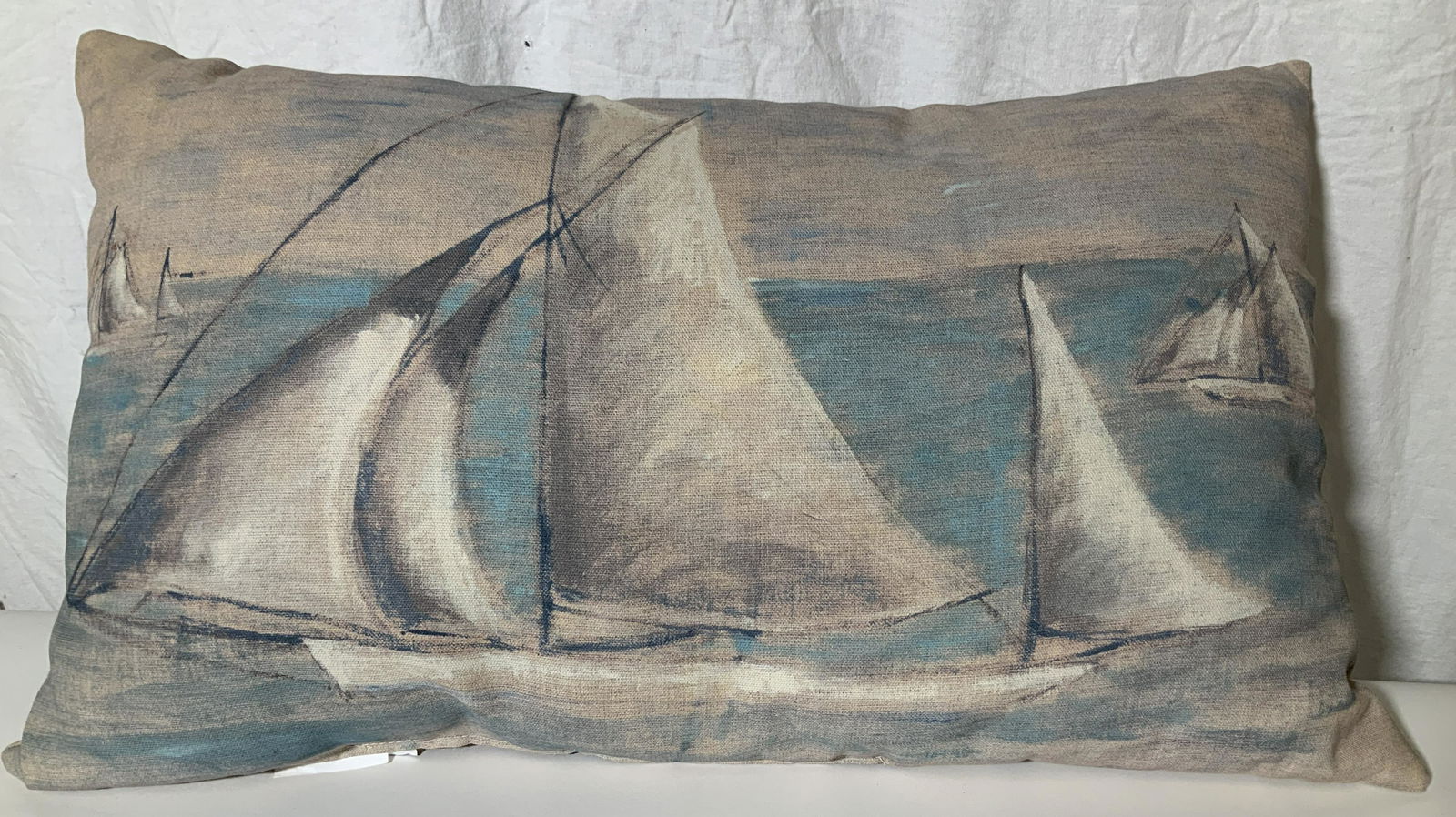 Pottery Barn Sailboat Canvas Toss Pillow (1 of 6)