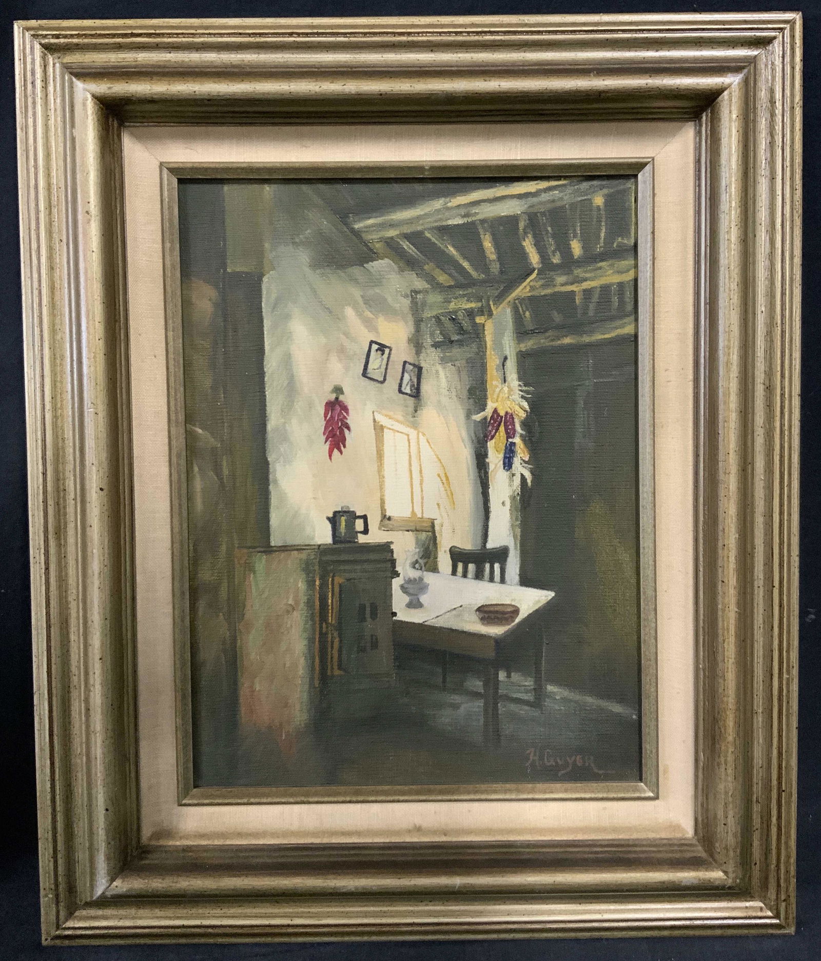 H. Guyer Signed Oil on Panel (1 of 5)