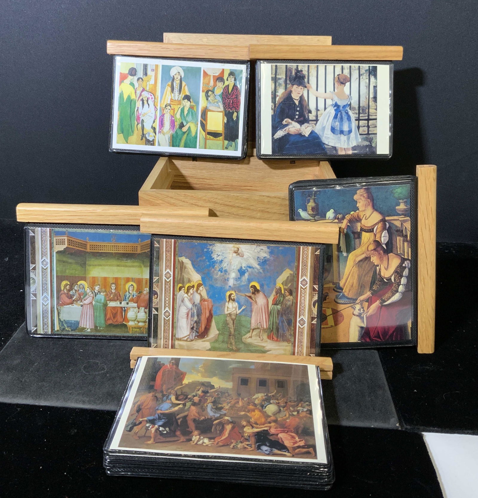 Hinged Wooden Box w Art Prints (1 of 6)