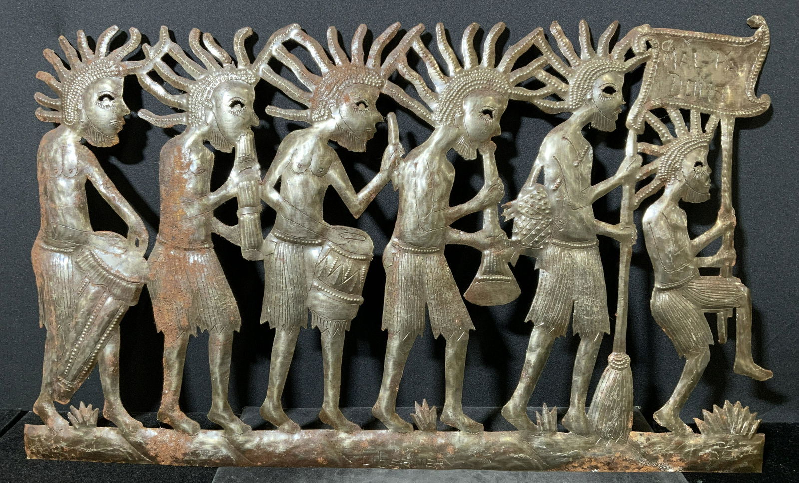 Signed LIBERNIER Cut Metal Decor (1 of 6)