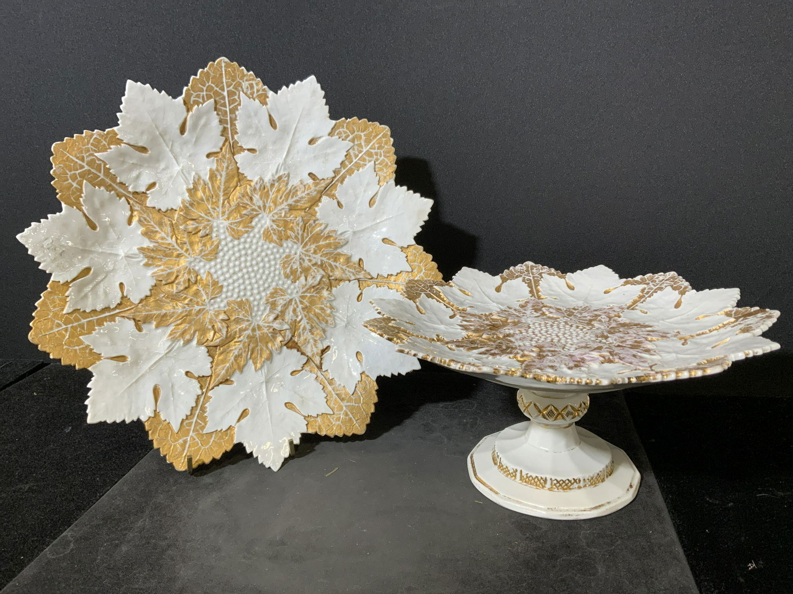 Lot 2 Hand Painted MEISSEN Ceramic Accessories (1 of 6)