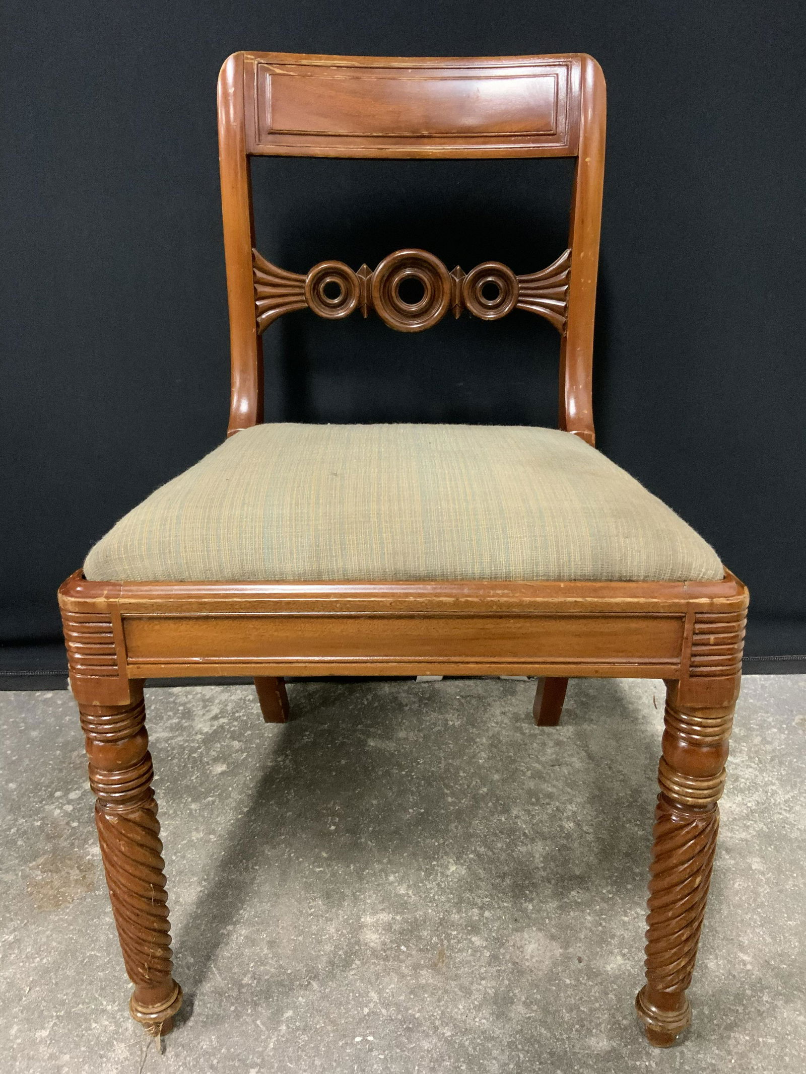 Vintage Side Chair W Upholstered Seat (1 of 10)