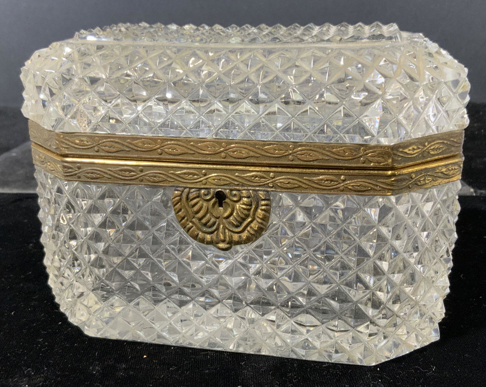 Vintage Cut Glass Trinket Box (1 of 5)
