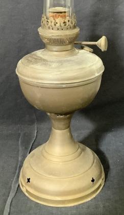 Antique LoVell & Co. Metal Oil Lamp, 19th C. (1 of 8)