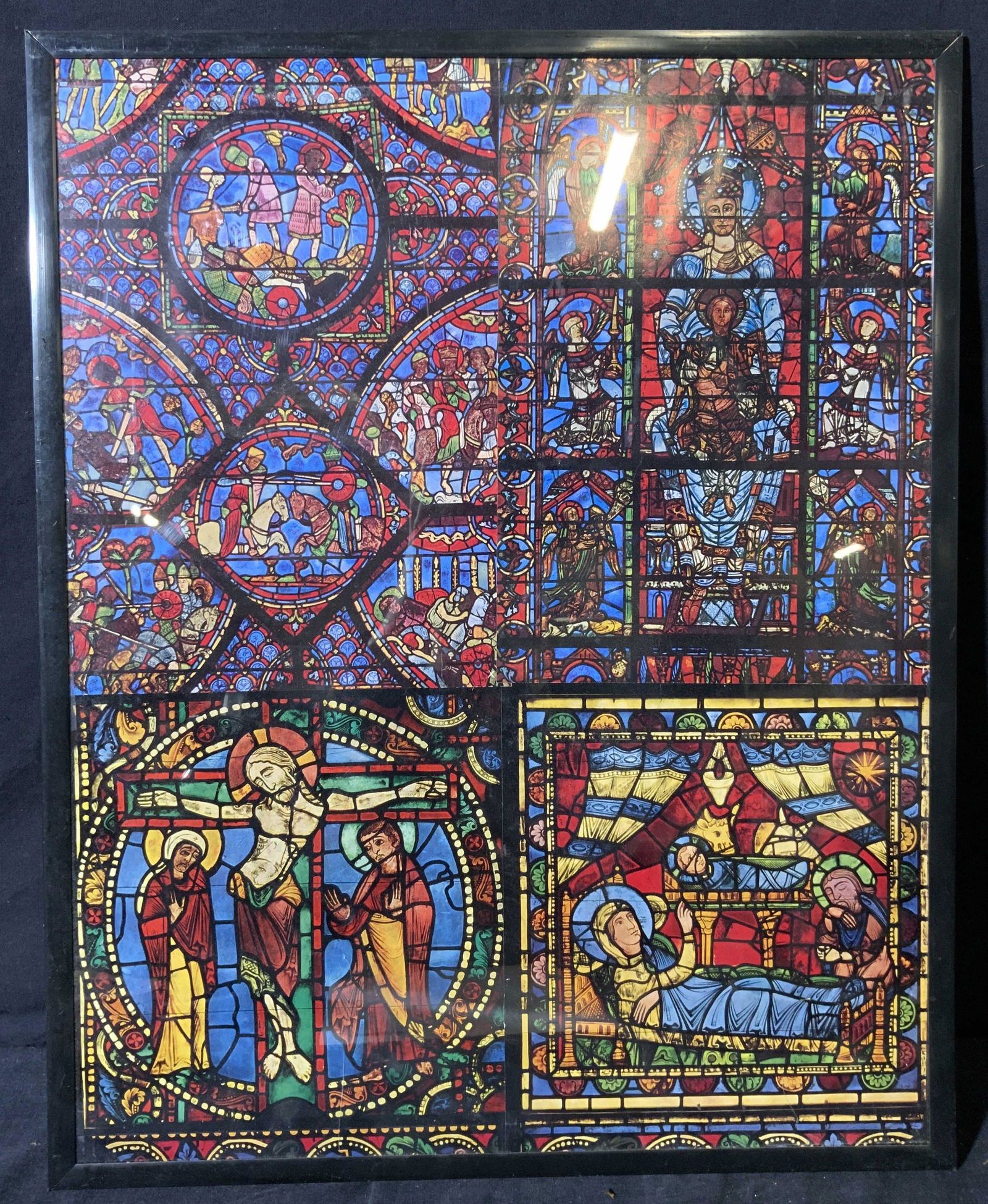 Framed Lithographs of Church Stained Glass Windows (1 of 8)