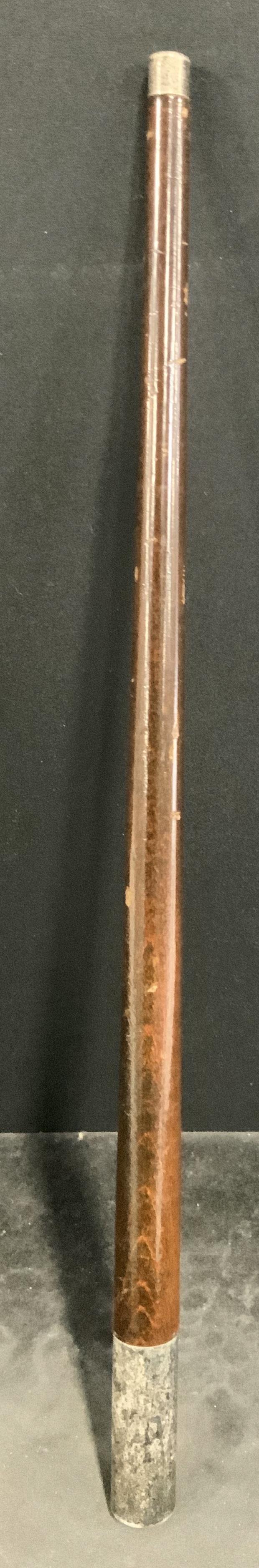 REED & BARTON Sterling Tipped Orchestra Baton: Vintage REED & BARTON Sterling silver tipped wooden orchestra baton. Tip of baton reads ‘Reed and Barton Sterling’ and Underside reads ‘Run for your life’ Length is approximately 14 in and is
