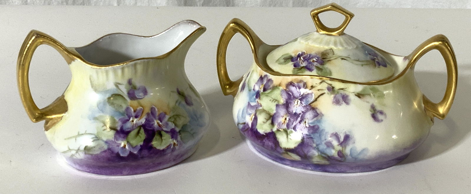 Set 2 HMD German Porcelain Creamer & Sugar Bowl (1 of 10)