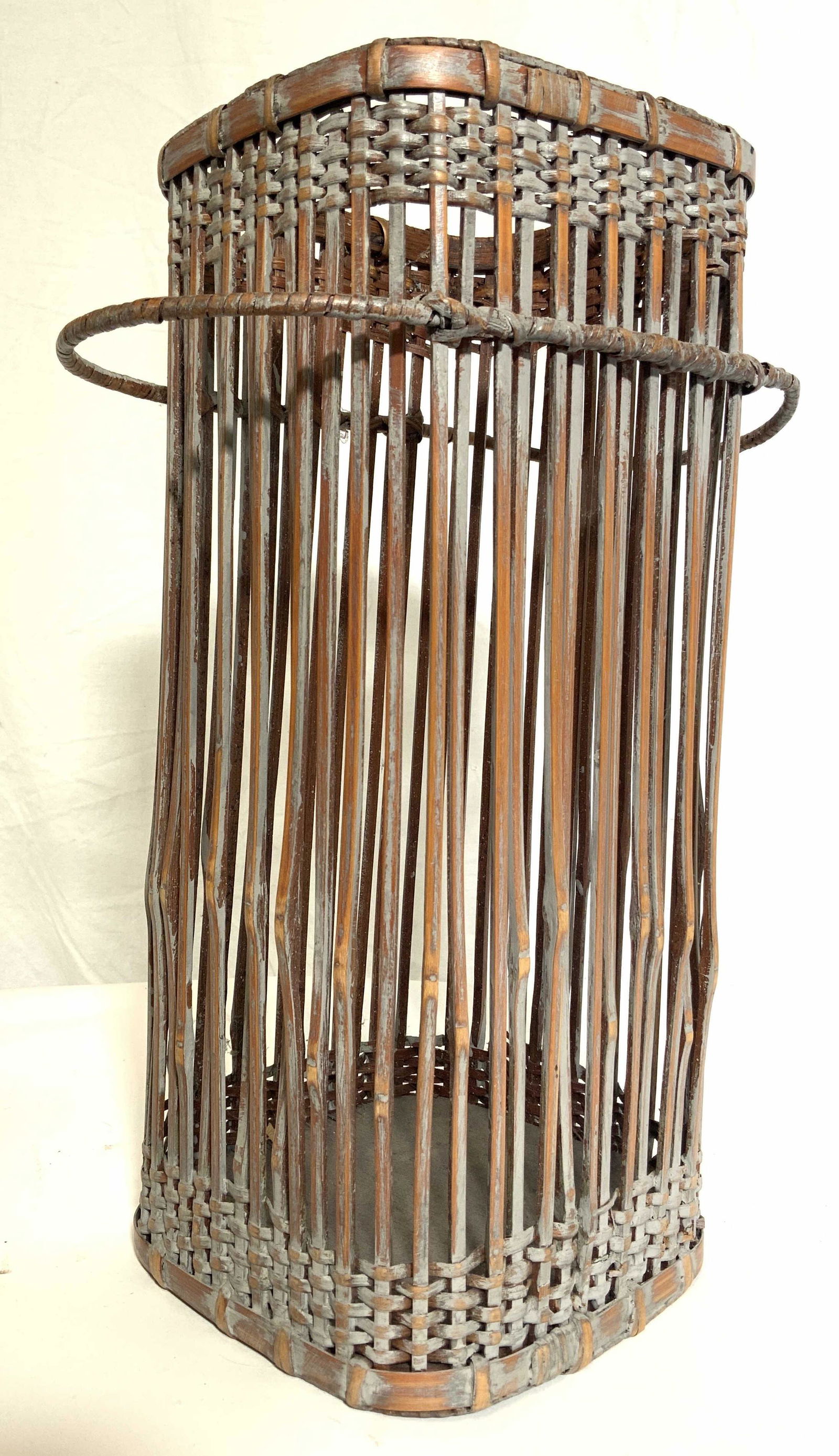 Vintage Slim Wicker Basket (1 of 7)