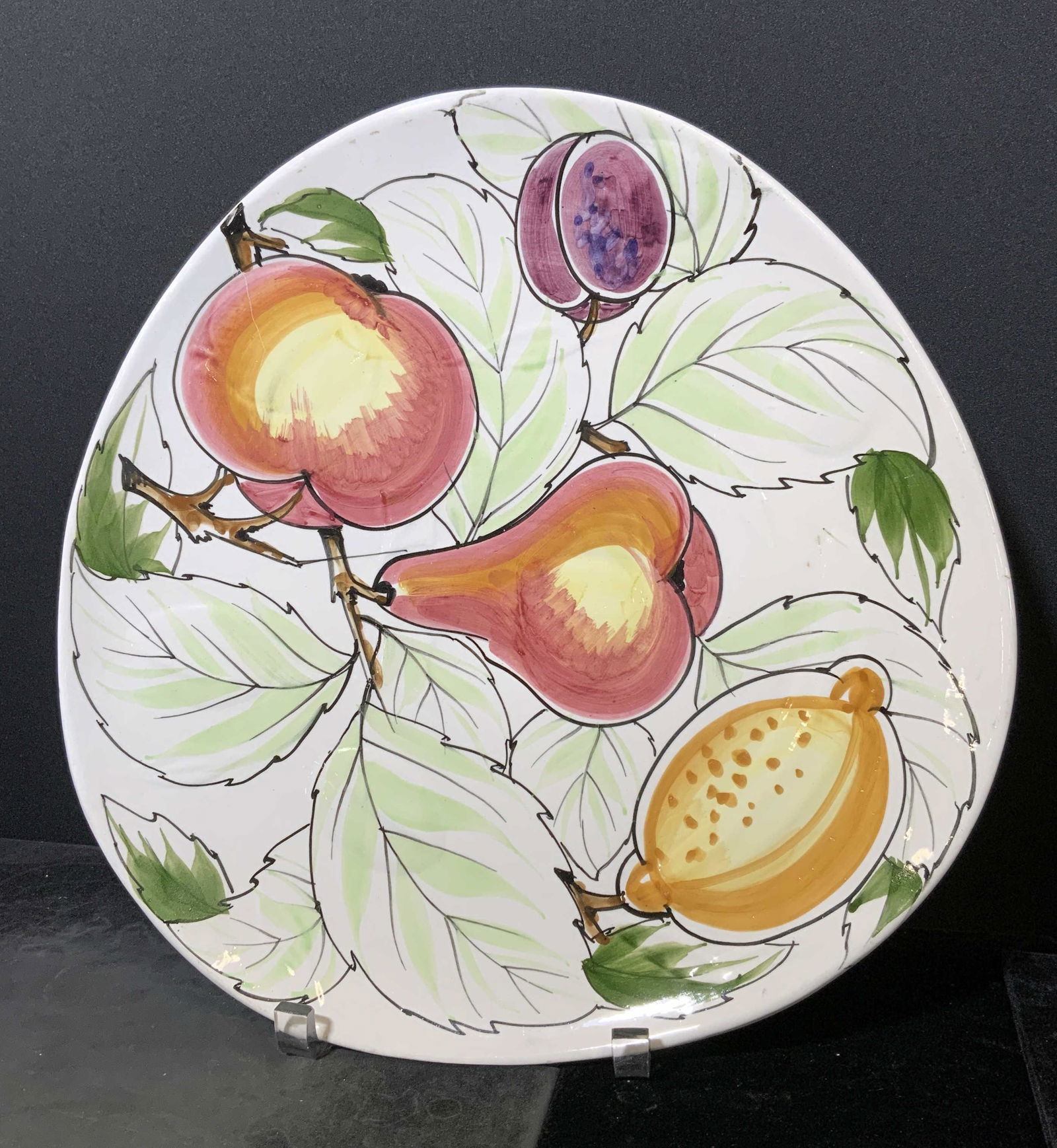 Hand Painted Ceramic Platter, Italy (1 of 6)