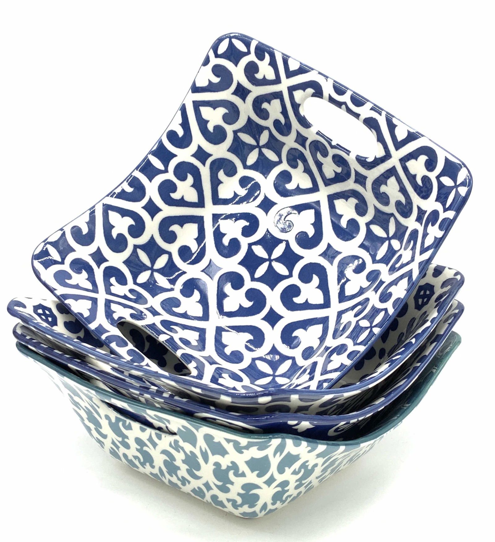 Certified International ‘Cheng’ Ceramic Sq Bowls 4 (1 of 5)
