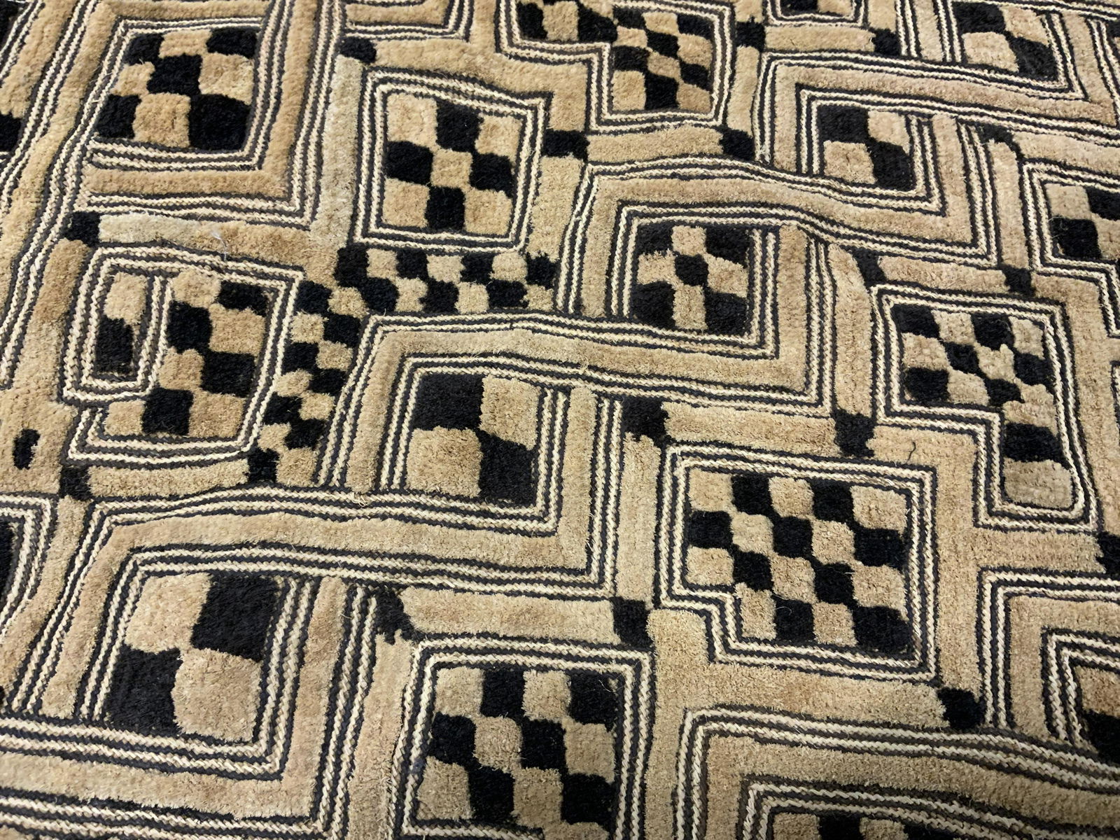 Lot 2 African Textile Raffia Rugs (1 of 7)