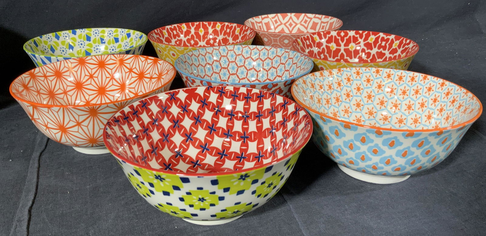8p CERTIFIED INTERNATIONAL Ceramic Patterned Bowls (1 of 7)