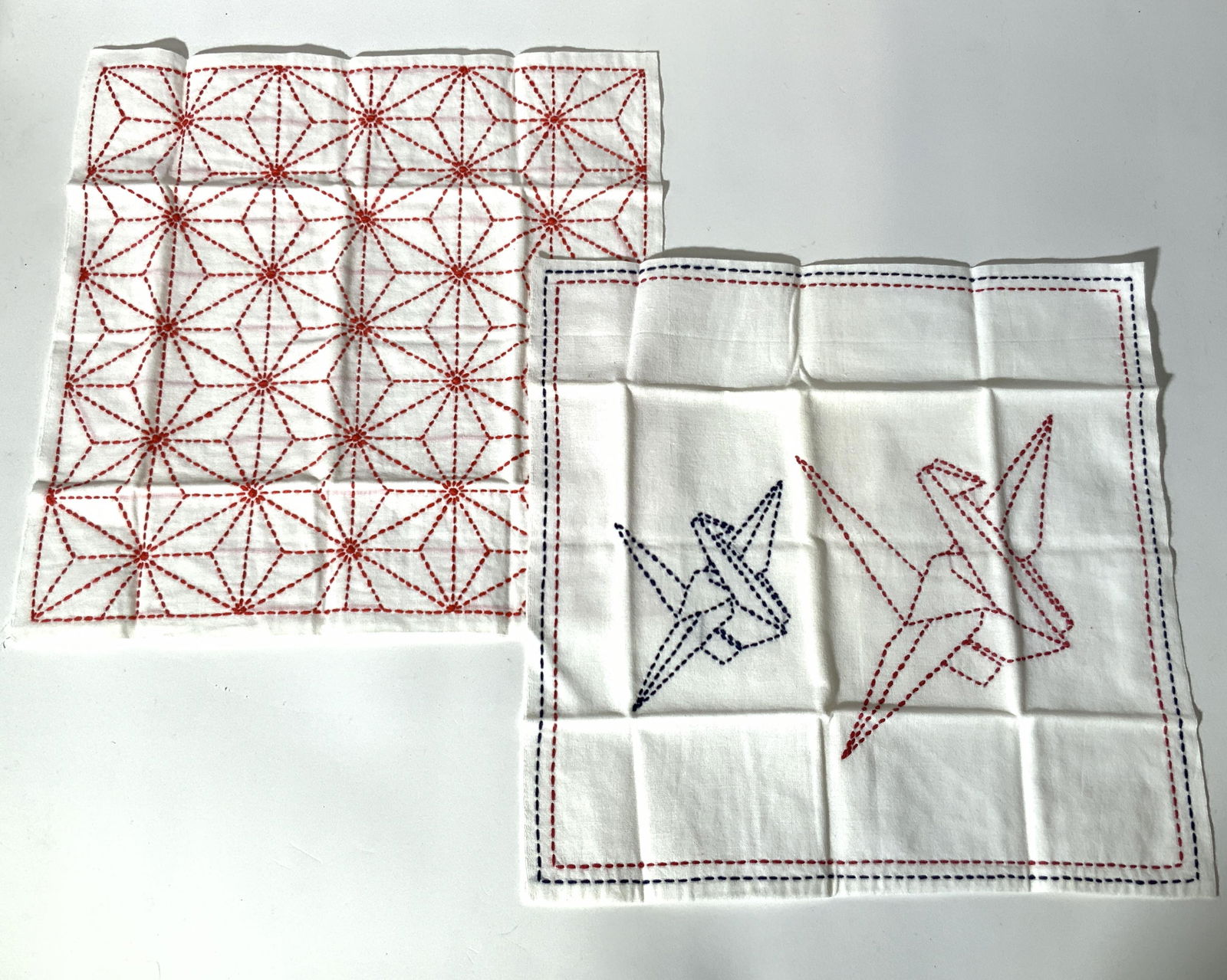 Set 2 Stitched Origami Motif Table Linens (1 of 8)