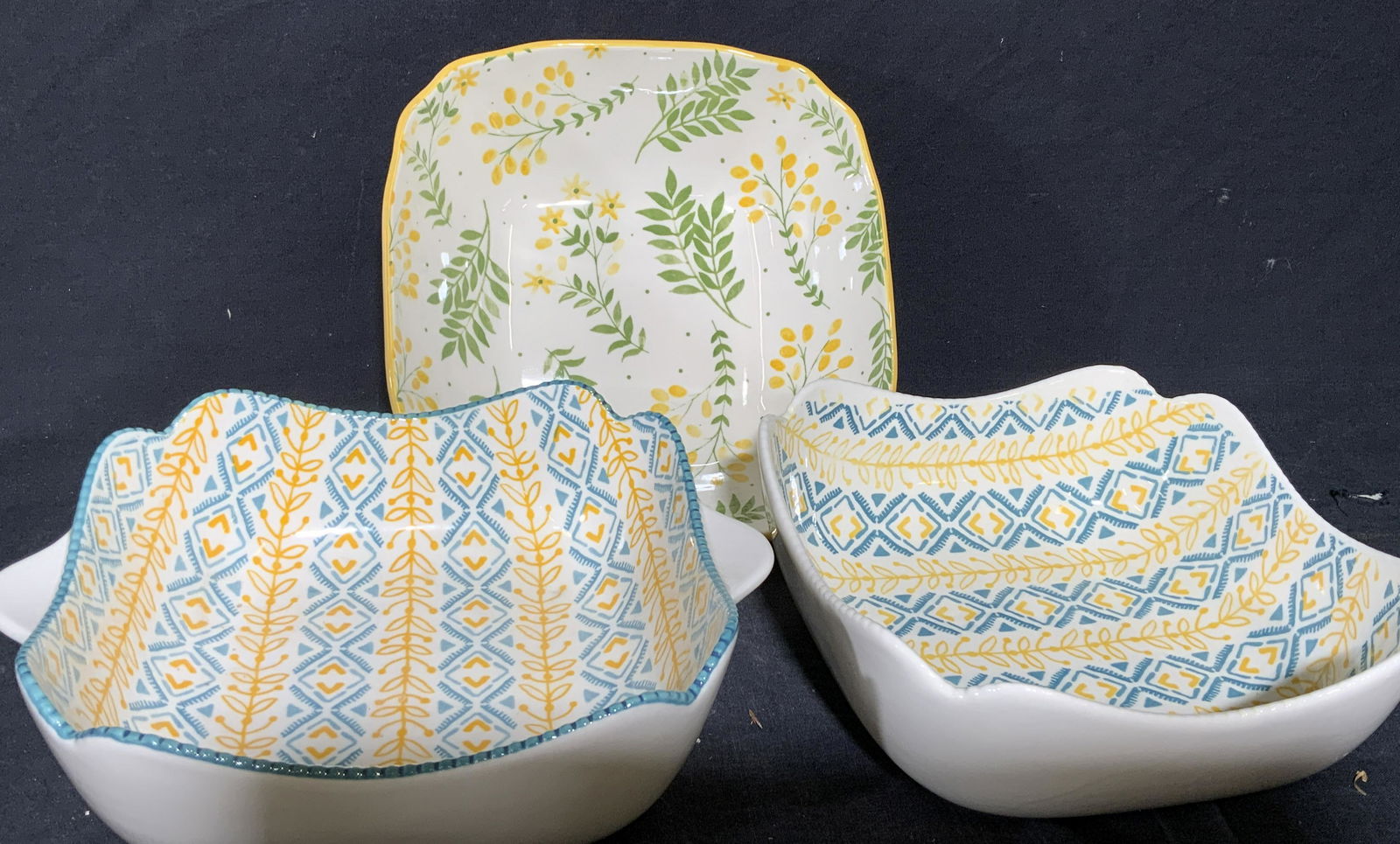 CERTIFIED INTâ€™L Boho Style Casserole Dish Lot 3 (1 of 7)