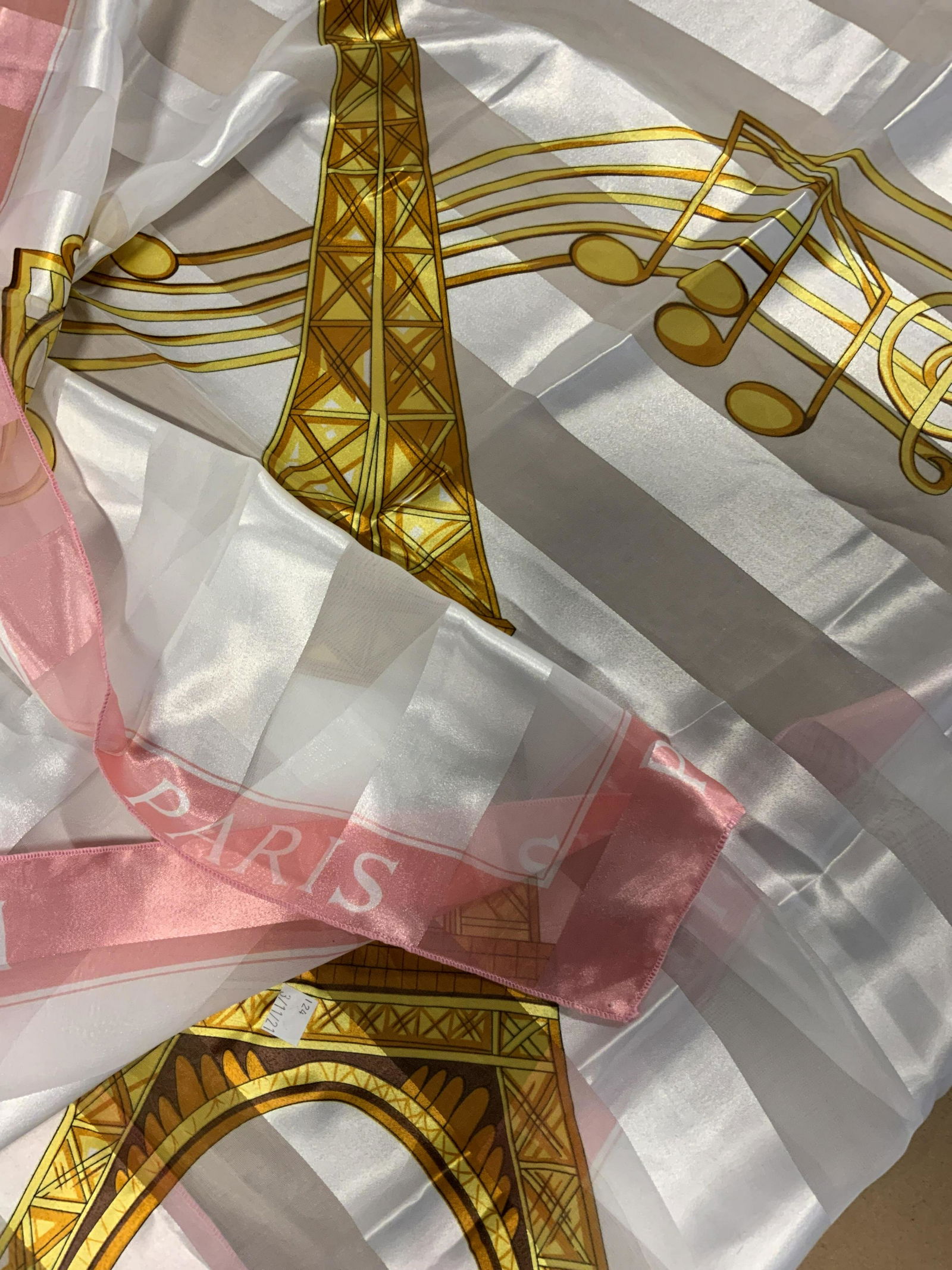 Vintage Paris & Eiffel Tower Motif Scarf (1 of 4)