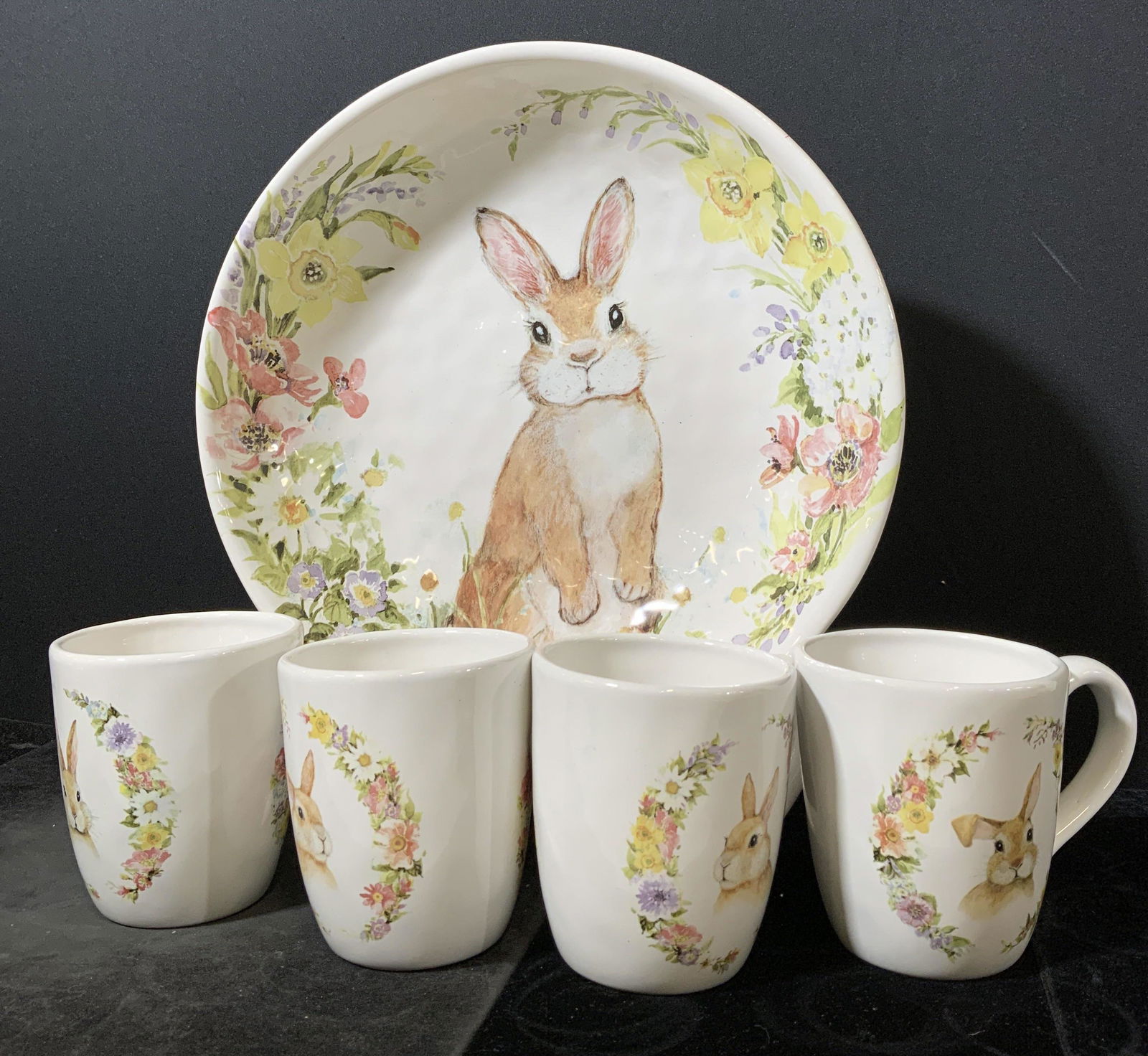 Set 5 CERTIFIED INTERNATIONAL Rabbit Serving Set (1 of 8)
