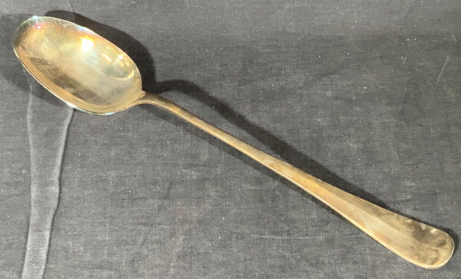 Vintage SHEFFIELD ENGLAND Silver Plt Serving Spoon (1 of 8)