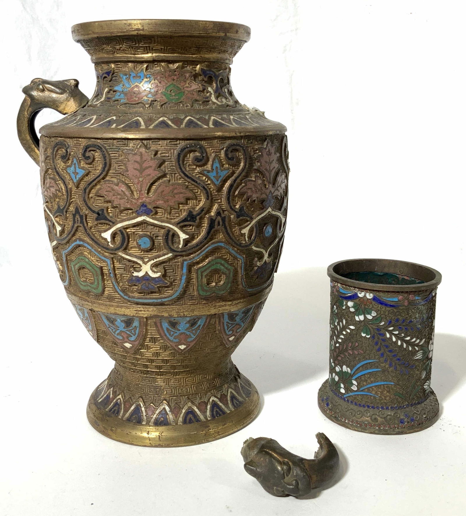 2 Cloisonné Asian Vessels (1 of 10)
