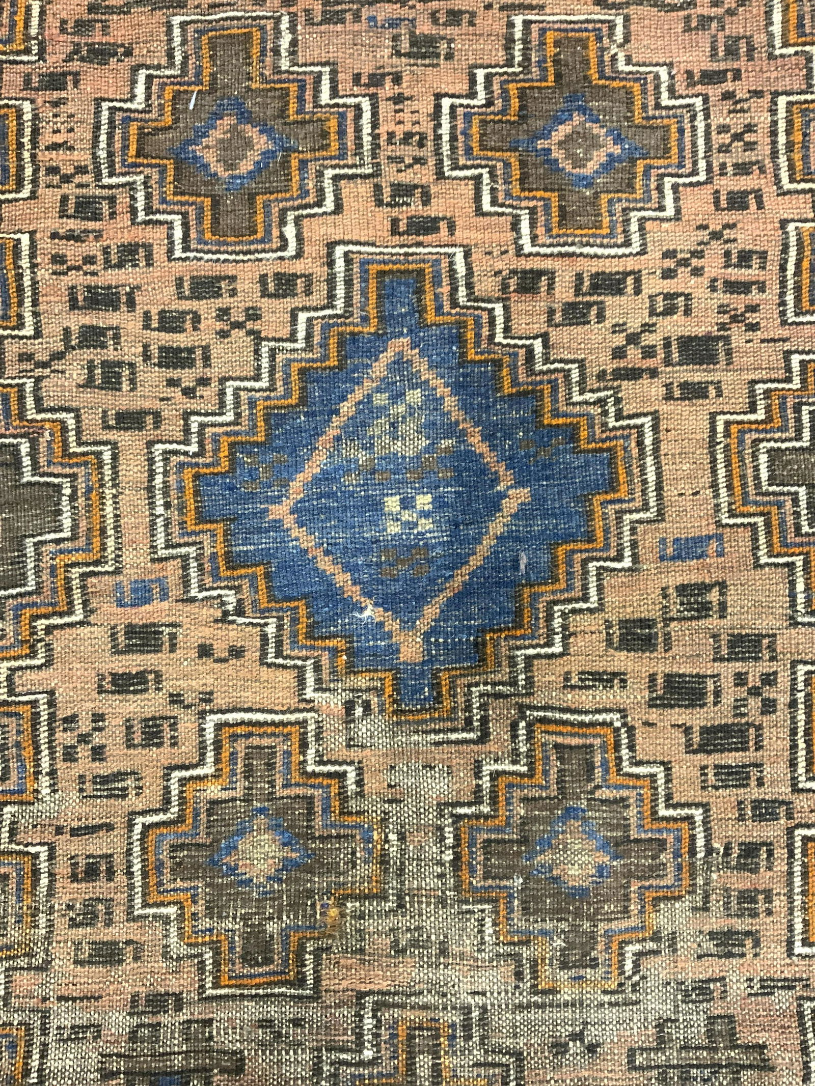 Antique Handmade Fringed Wool Area Rug (1 of 8)