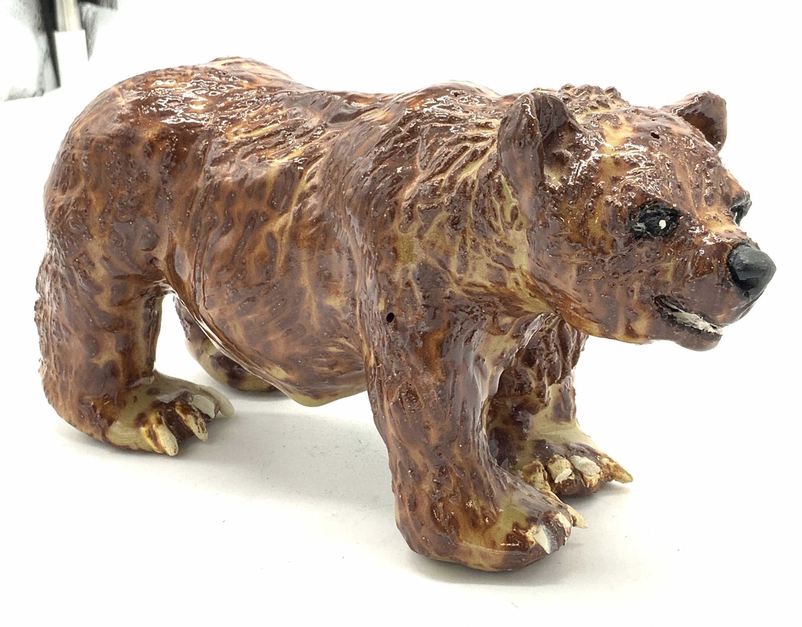Glazed Ceramic Grizzly Bear Figural (1 of 5)