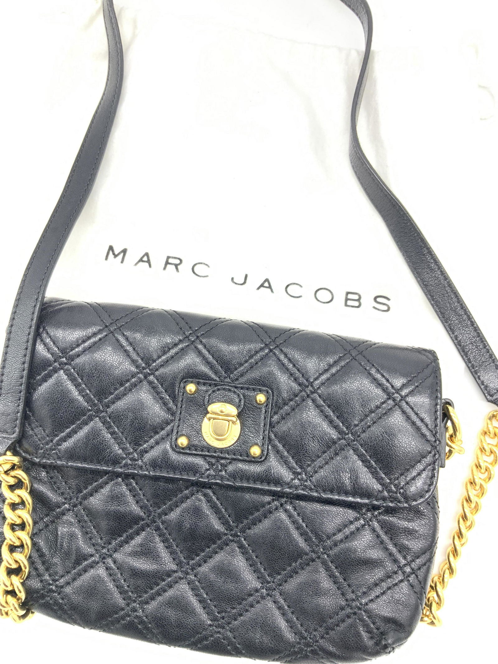 MARC JACOBS Leather Shoulder bag w Dusterbag (1 of 10)