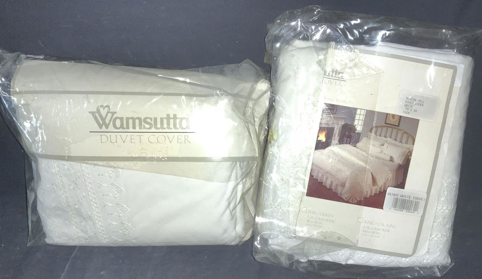 2 WAMSUTTA Eyelet Cotton Duvet Covers, Twin (1 of 5)