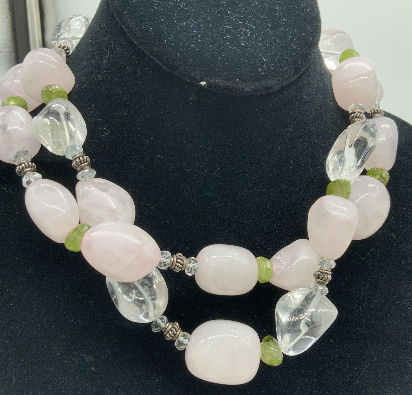 LIlly Pulitzer Lrg Rose Quartz Jewelry Set, 925 (1 of 9)