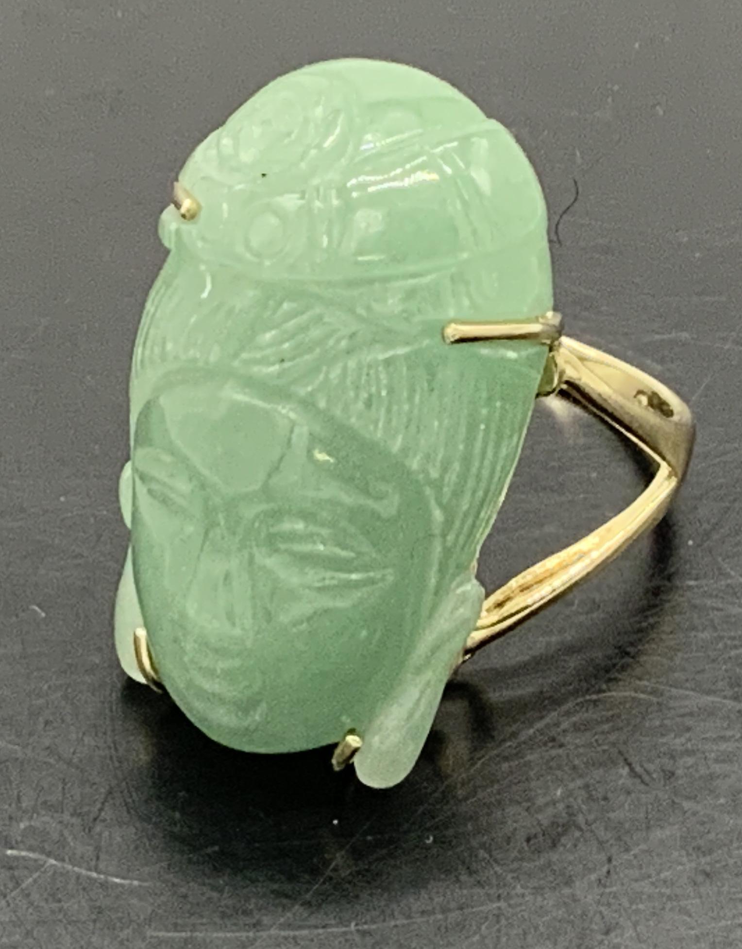 JADE BUDDHA 14K Ring (1 of 7)