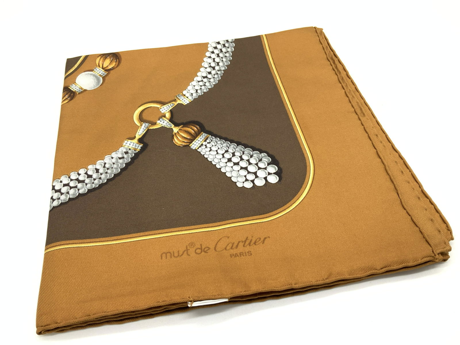 Must de CARTIER Silk Scarf, Never Worn, France (1 of 6)