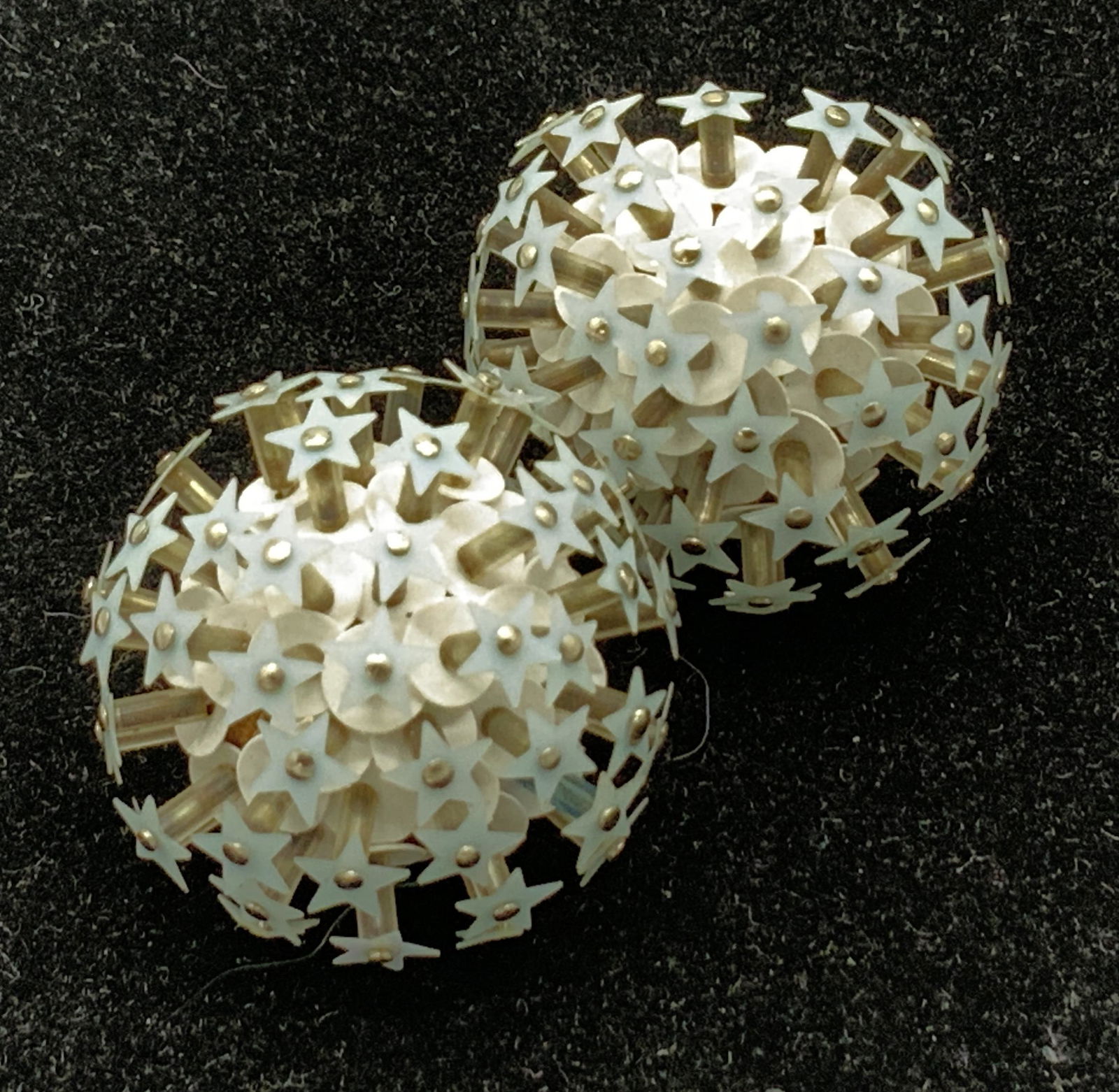 Mid Century Sputnik Dome Screw Back Earrings (1 of 4)