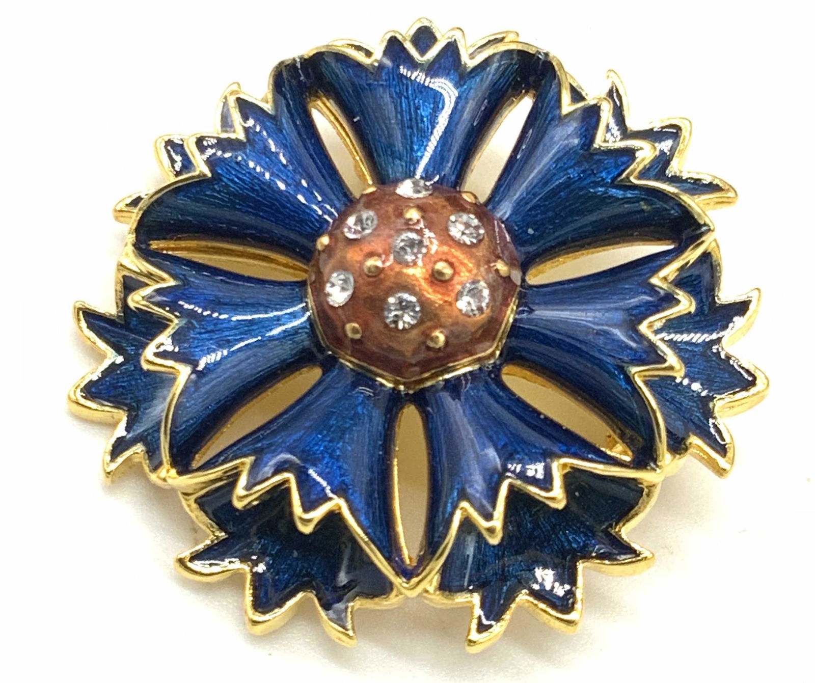Vintage MMA RC Signed Floral Form Enamel Brooch (1 of 9)