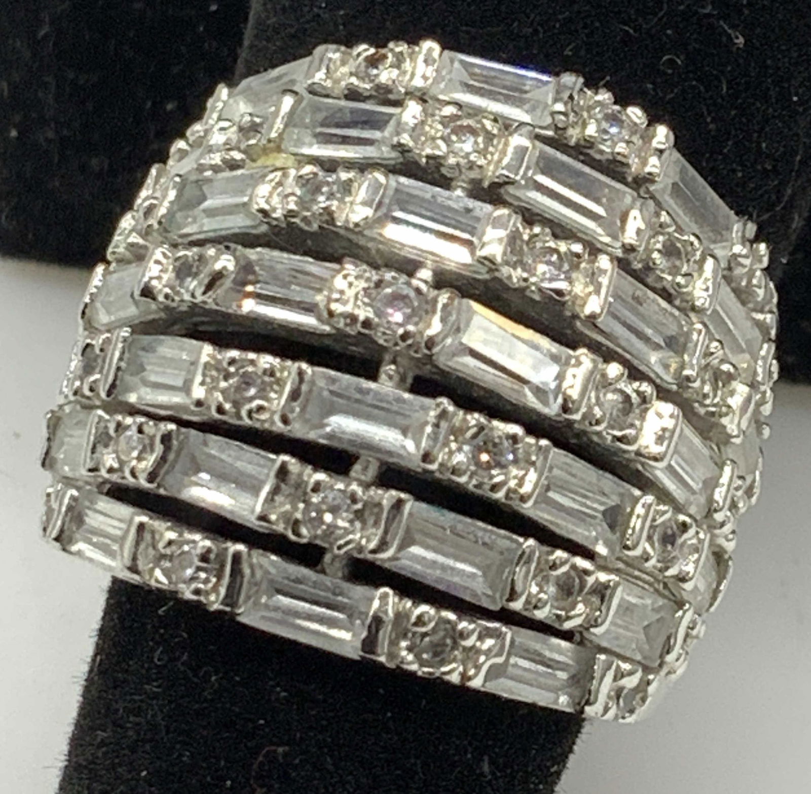 LANDAU Signed CZ Cocktail Ring (1 of 6)