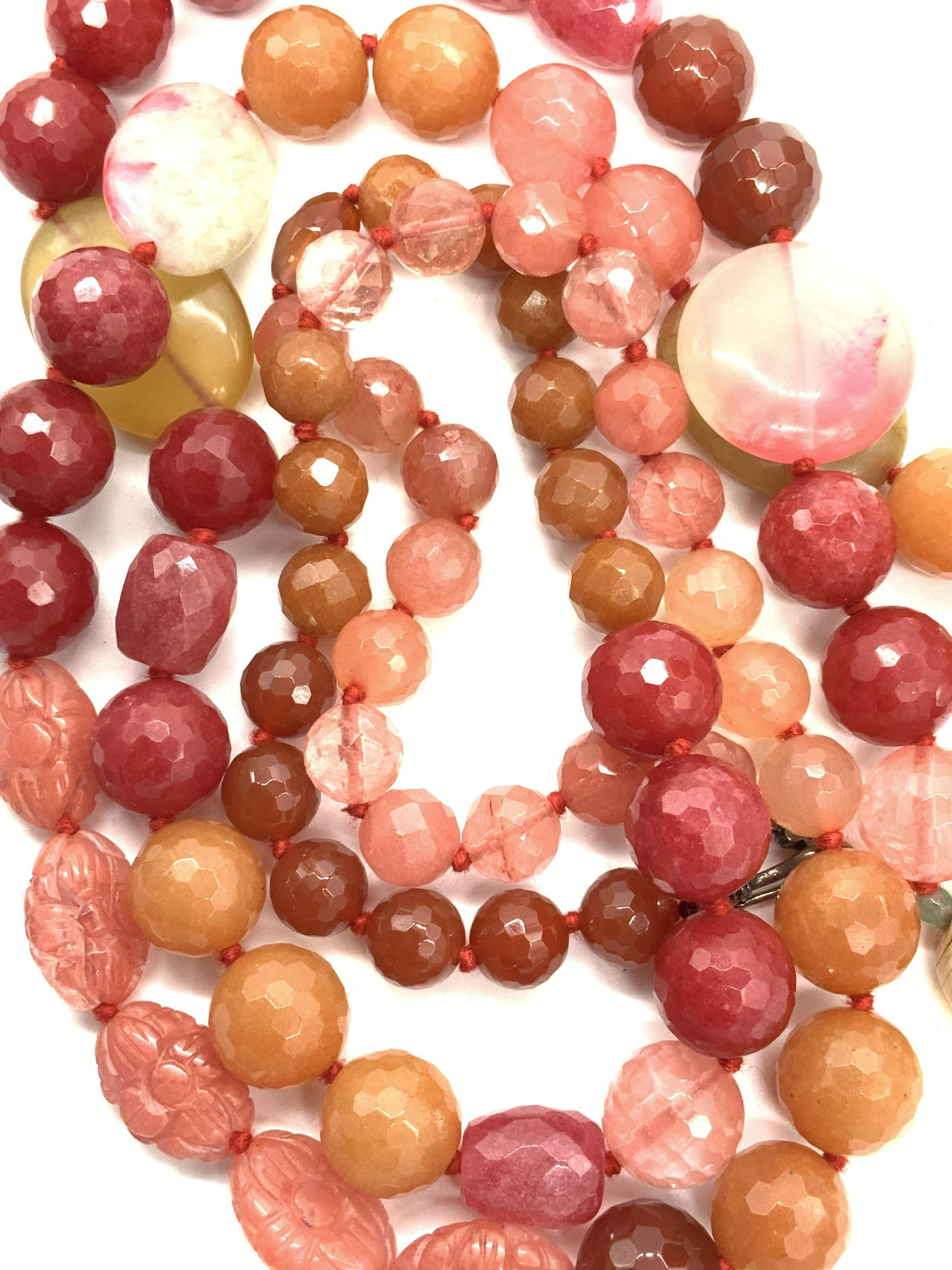 Faceted Quartzite Stone Mid Century Necklace (1 of 7)