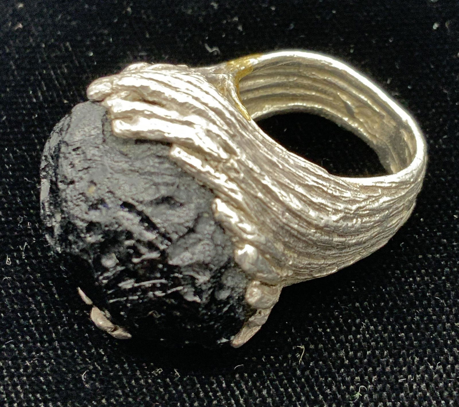 Brutalist Cocktail Statement Ring (1 of 4)