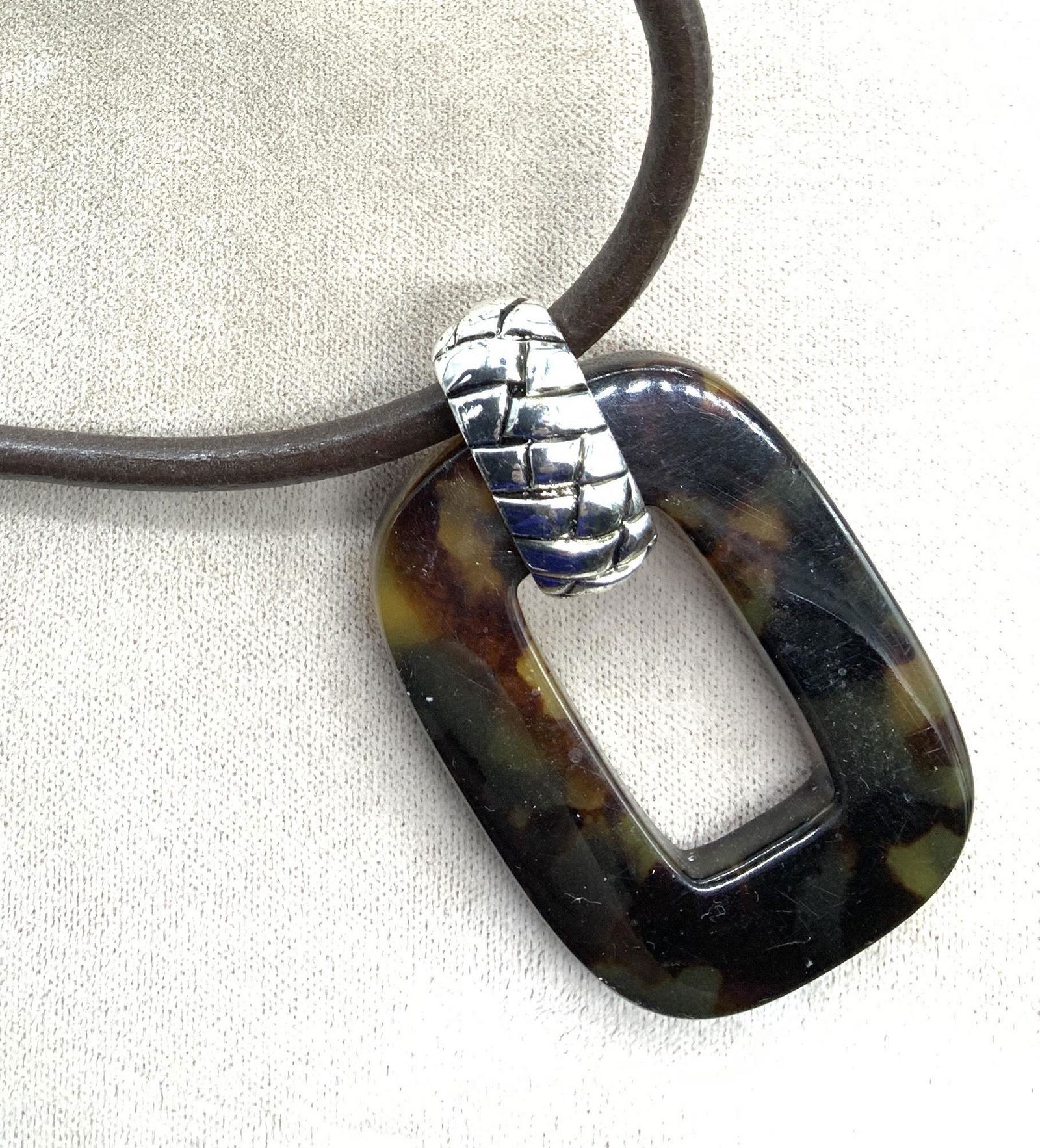 Toggle Leather Rope Pendant Necklace (1 of 4)