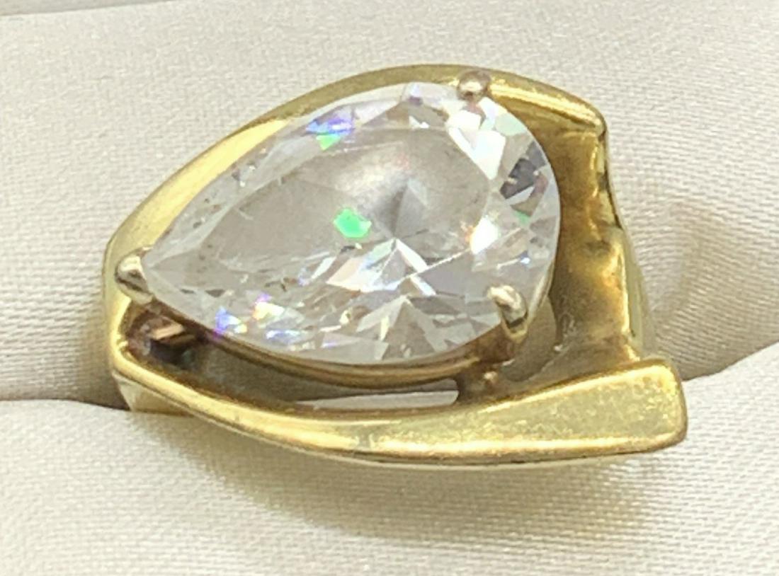 Gold Cocktail Ring with Crystal Stone, Ring Box (1 of 7)